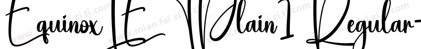 EquinoxLETPlain1 Regular字体转换